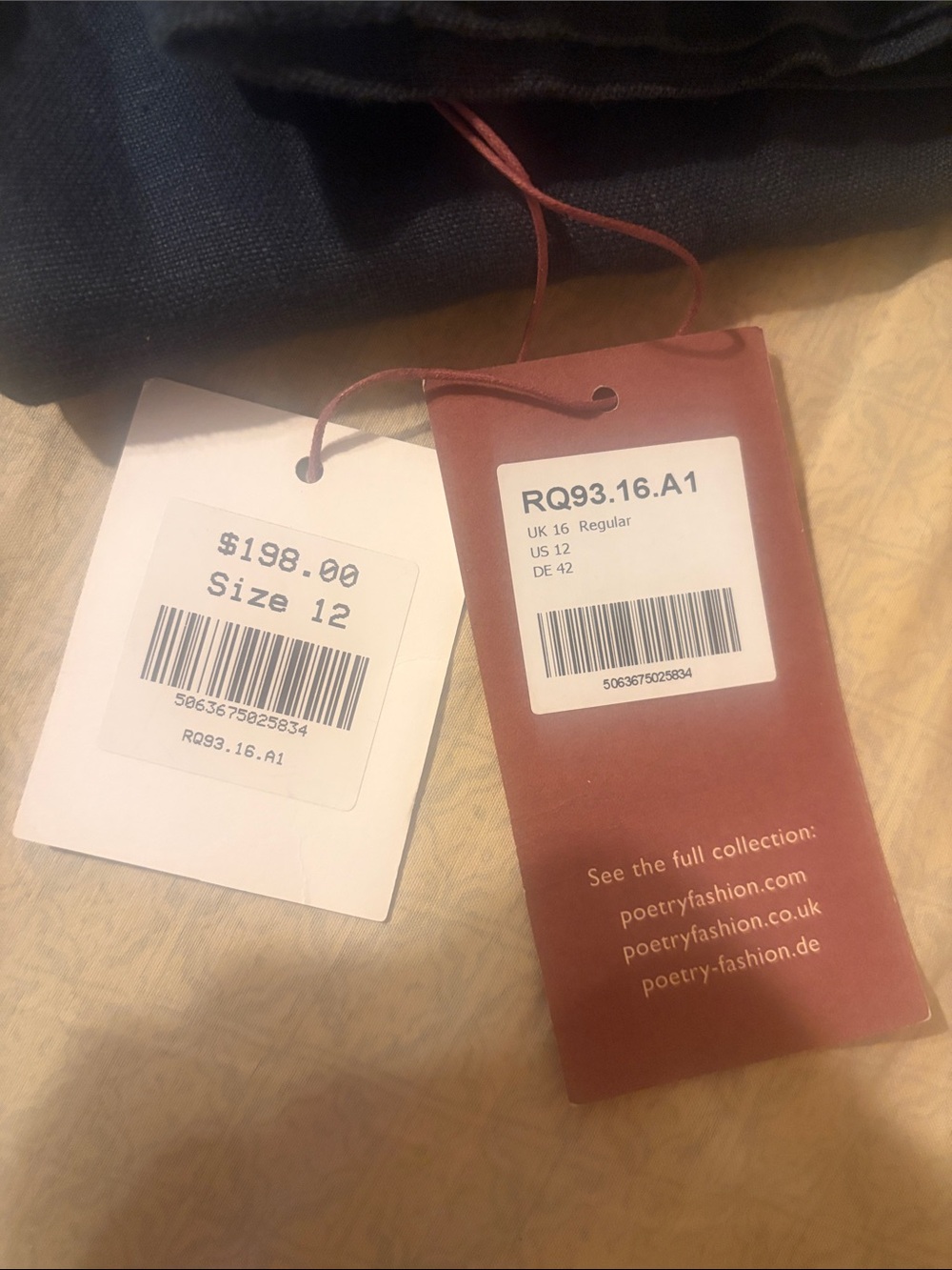 Poetry Fashion Wide Leg Jeans, Size US 12
